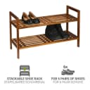 Schuhregal WENKO Fondi Braun Massivholz 69x40,5x27 cm Bild 3