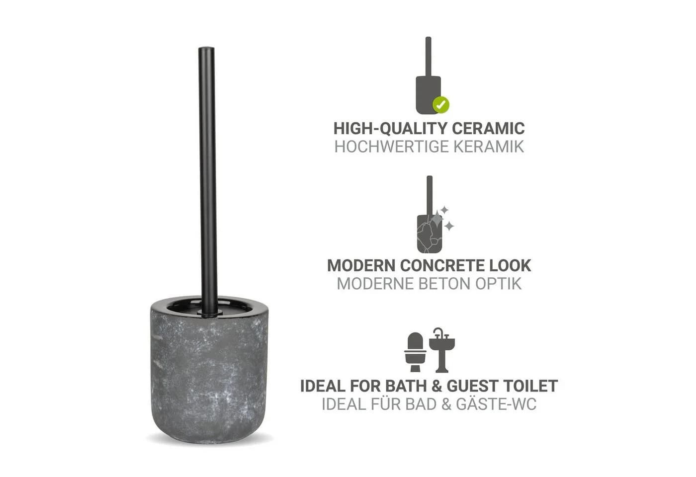 WENKO WC-Garnitur Sacile Keramik Grau Betonoptik - Bild 4
