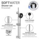 WENKO Brausehalter Softwater Silber Edelstahl Duschkopfhalterungen Bild 3