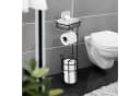Wenko Toilettenpapierhalter mit Ablage Schwarz Metall Bild 1