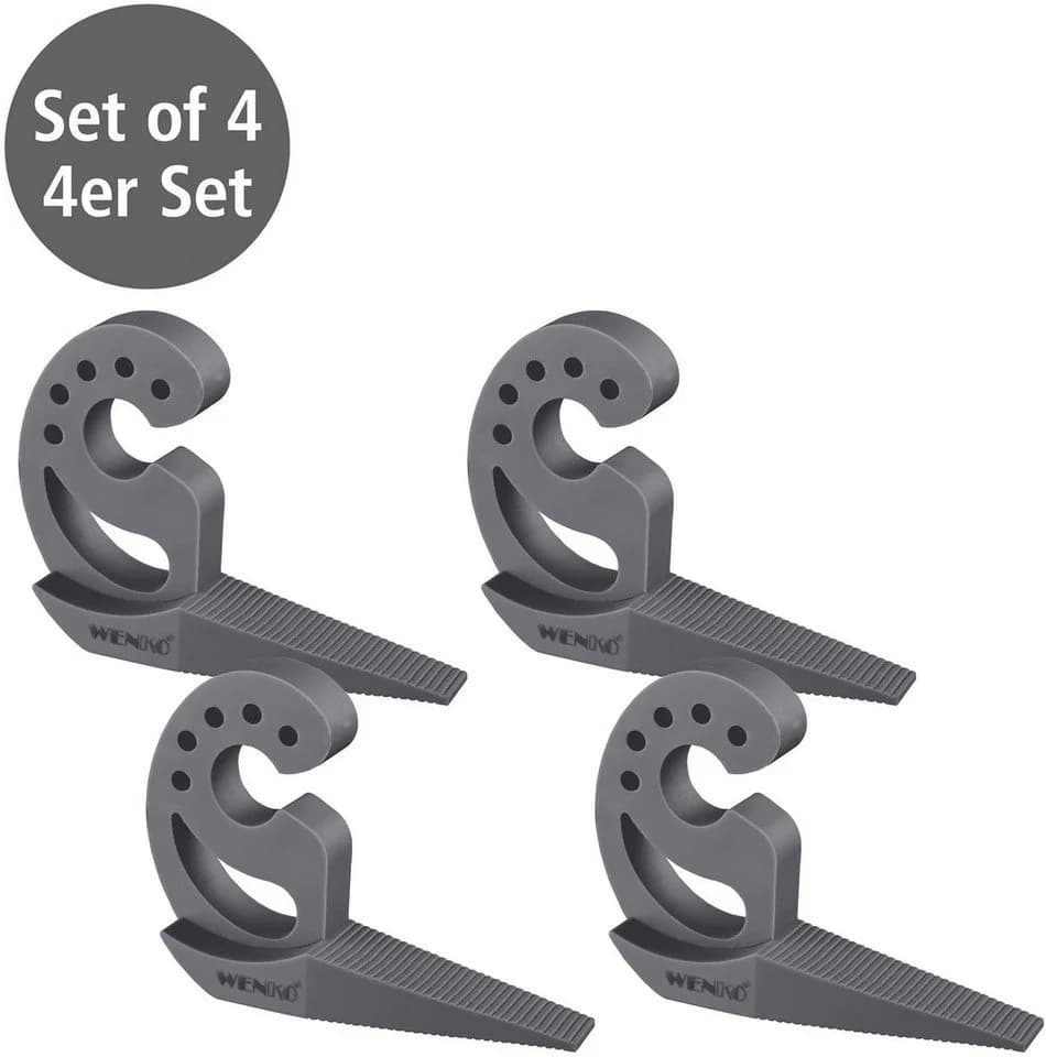 WENKO Multi-STOP® Anthrazit Set 4-tlg. Türstopper aus Kunststoff - Bild 4