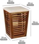 Wäschetruhe aus Akazienholz und Massivholz Bild 5