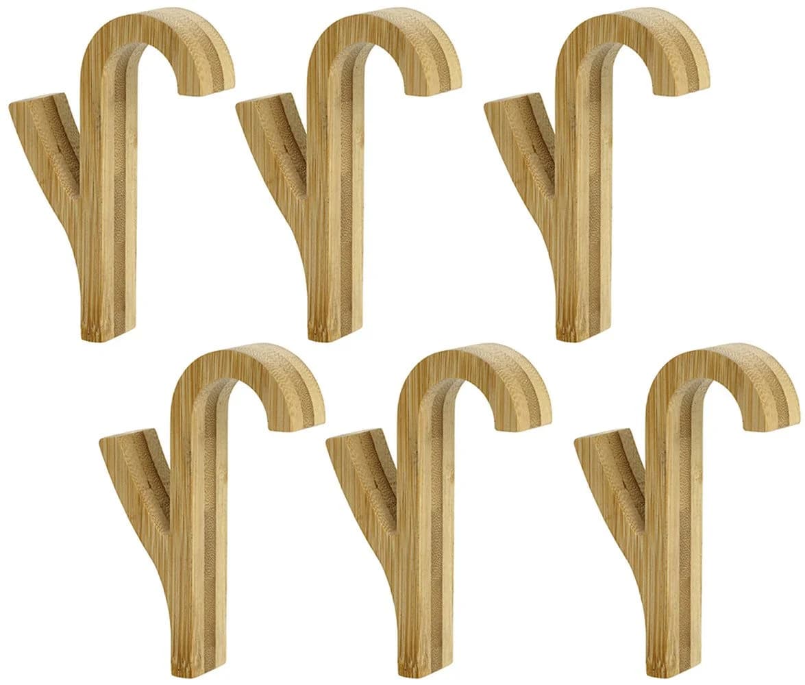 WENKO Handtuchhaken Bambus Set 6-tlg. Braun für Heizkörper - Bild 2