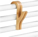 WENKO Handtuchhaken Bambus Set 6-tlg. Braun für Heizkörper Bild 3