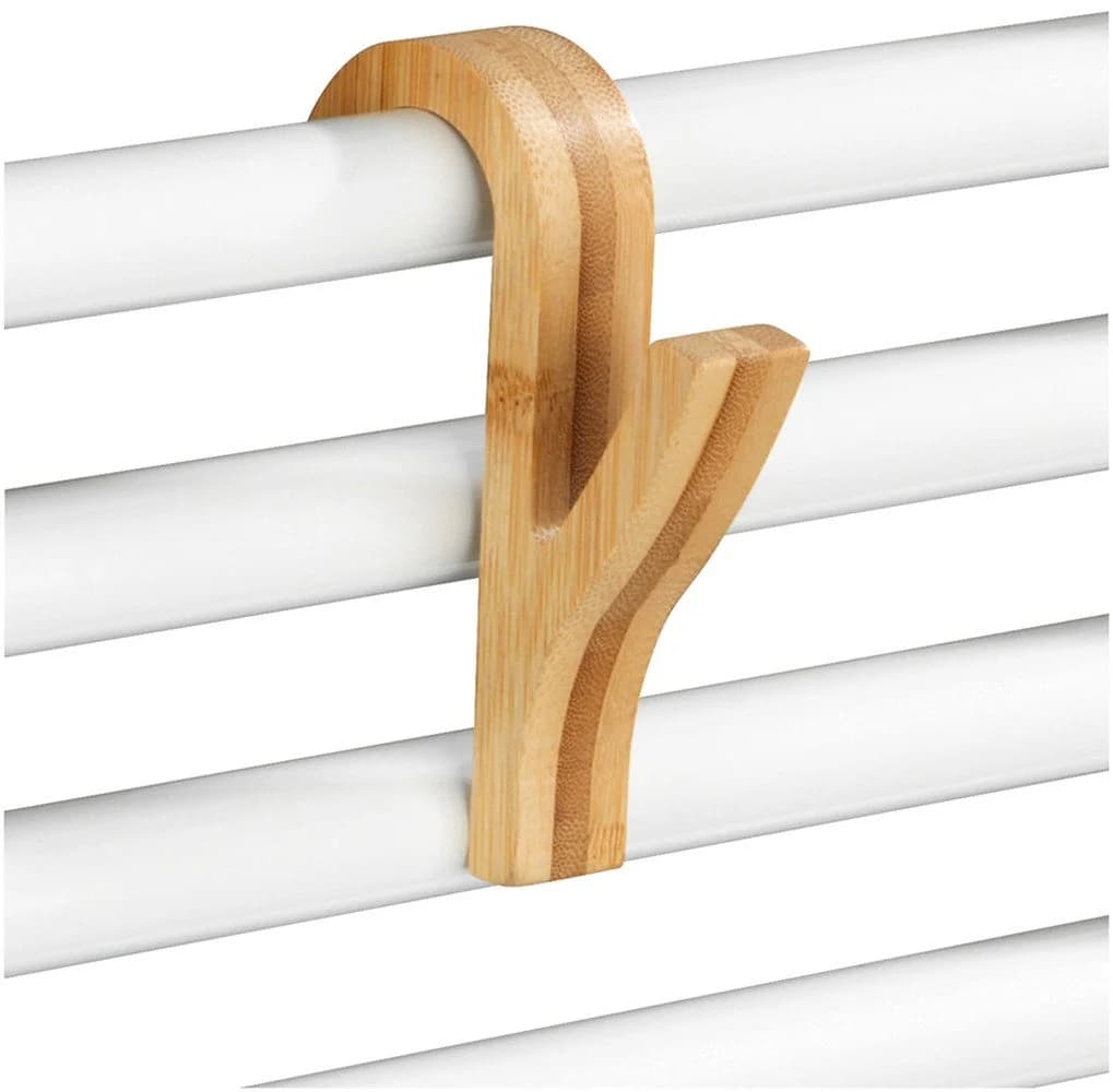 WENKO Handtuchhaken Bambus Set 6-tlg. Braun für Heizkörper - Bild 3