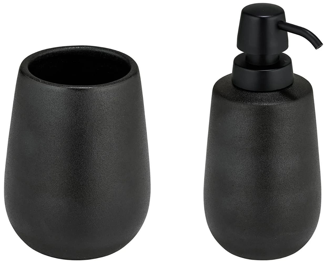 WENKO Badaccessoire-Set Nerno 2-tlg. Schwarz Keramik - Bild 2