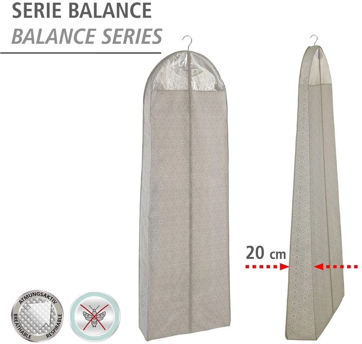 WENKO Kleidersack Balance Taupe 2er Set atmungsaktiv - Bild 4