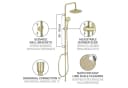 WENKO Duschsystem Young Line 101 cm Gold 3 Strahlarten Bild 3