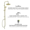 WENKO Duschsystem Young Line 101 cm Gold 3 Strahlarten Bild 4
