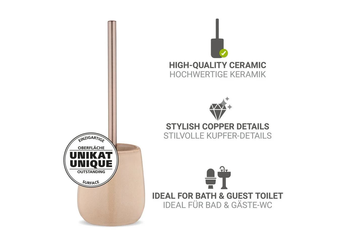 WENKO WC-Garnitur Sirmione Beige Keramik - Bild 4