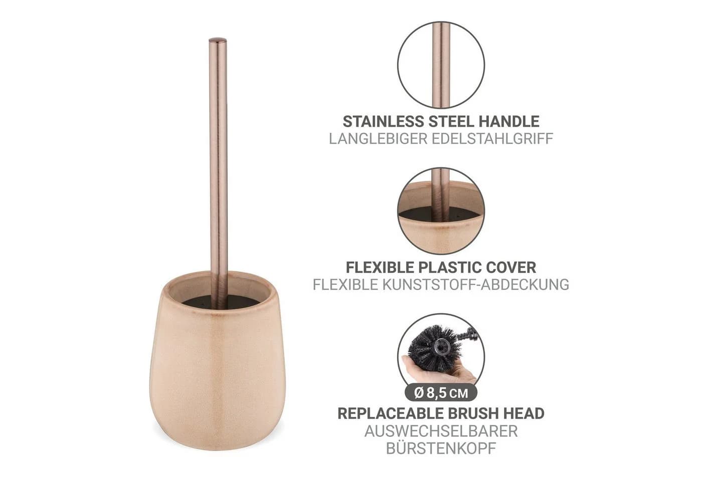 WENKO WC-Garnitur Sirmione Beige Keramik - Bild 5