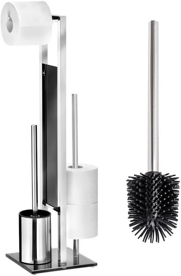 WENKO WC-Garnitur "Rivalta" Silberfarben Industrial Design - Bild 2