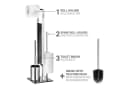 WENKO WC-Garnitur "Rivalta" Silberfarben Industrial Design Bild 4