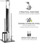 WENKO WC-Garnitur "Rivalta" Silberfarben Industrial Design Bild 5