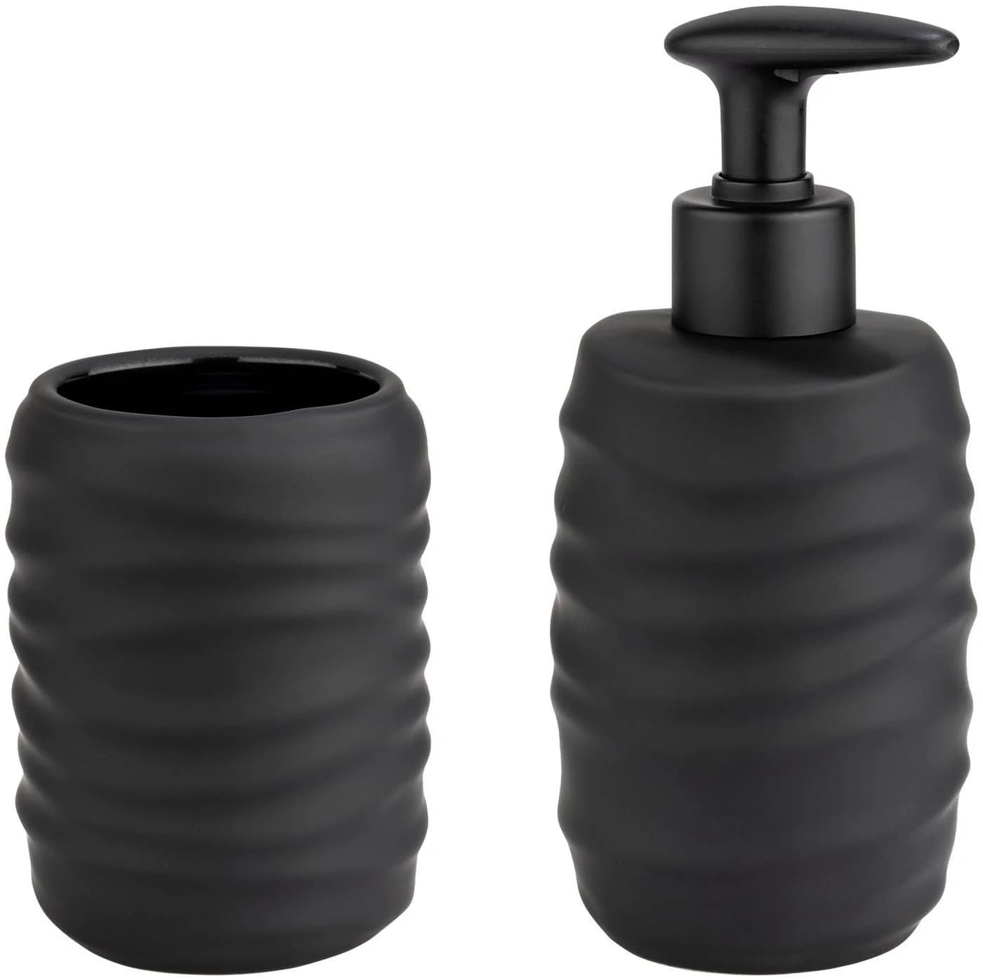 WENKO Badaccessoire-Set Illana 2-tlg. Seifenspender & Zahnputzbecher Keramik - Bild 2