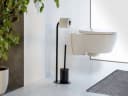 WENKO Levante WC-Garnitur Schwarz Metall Bild 1