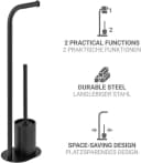 WENKO Levante WC-Garnitur Schwarz Metall Bild 3