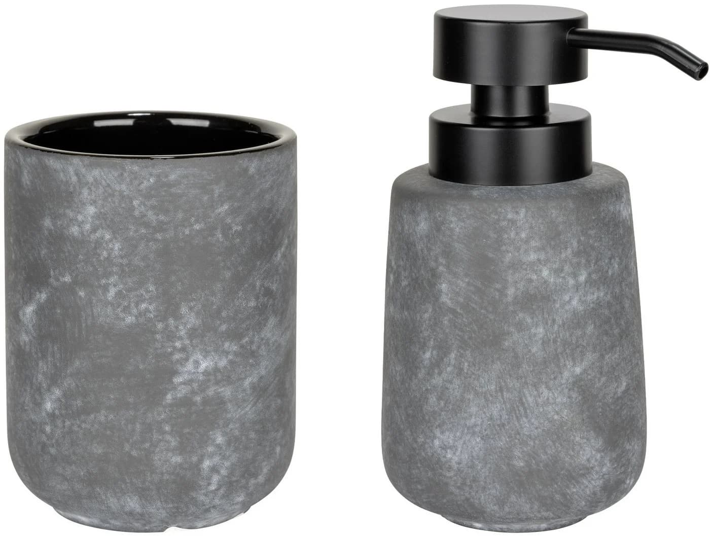 WENKO Badaccessoire-Set Sacile 2-tlg. Grau Keramik - Bild 2