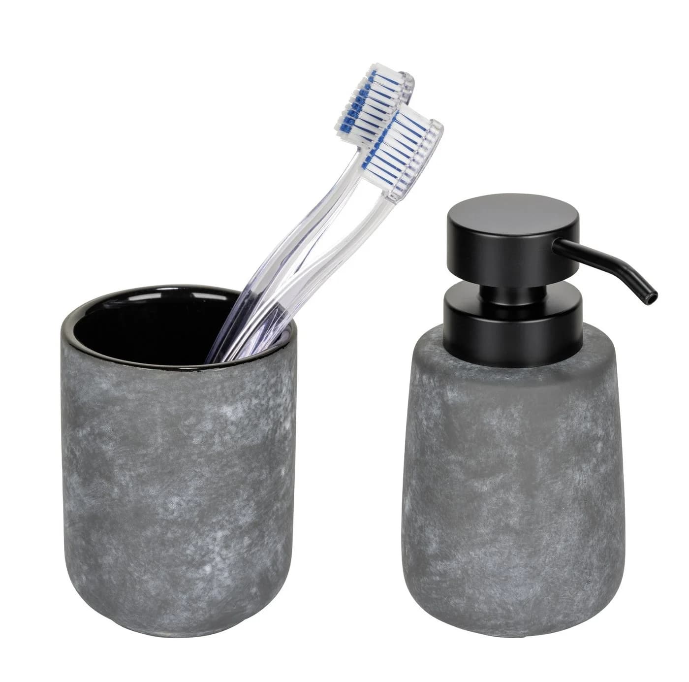 WENKO Badaccessoire-Set Sacile 2-tlg. Grau Keramik - Bild 3