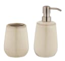WENKO Badaccessoire-Set Sirmione 2-tlg. Beige Keramik Bild 2