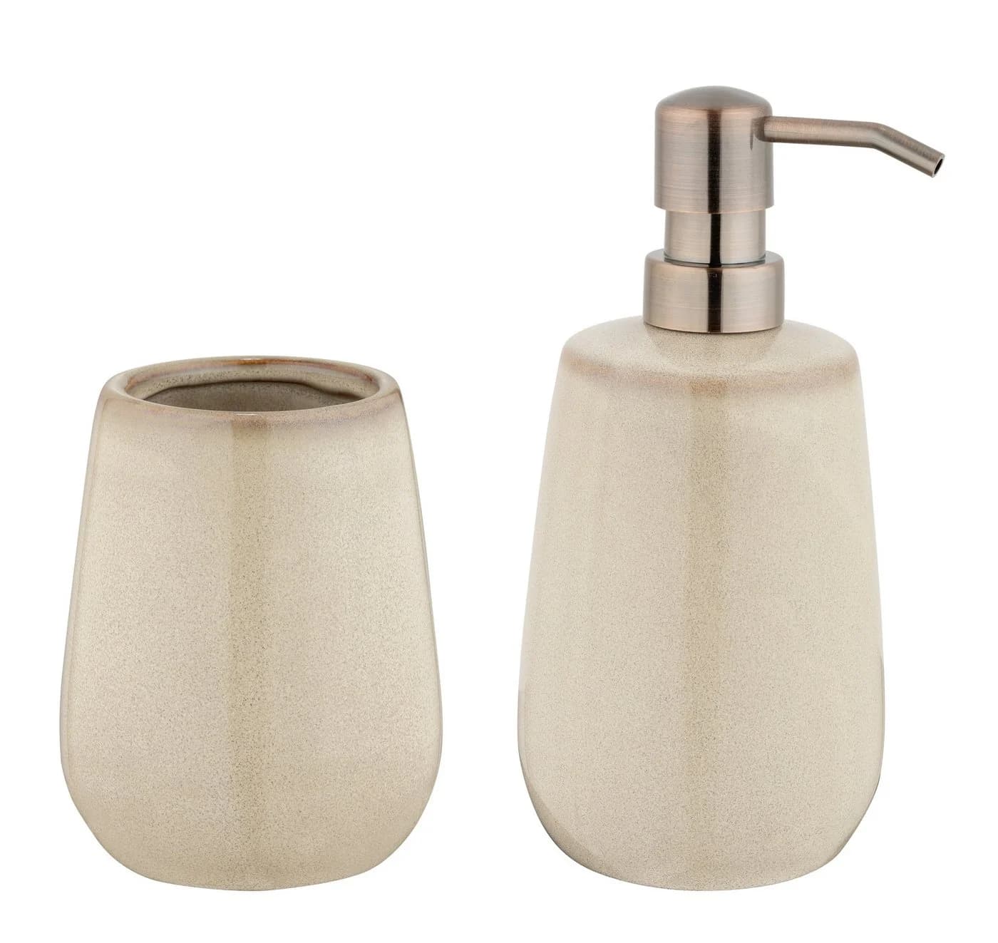 WENKO Badaccessoire-Set Sirmione 2-tlg. Beige Keramik - Bild 2