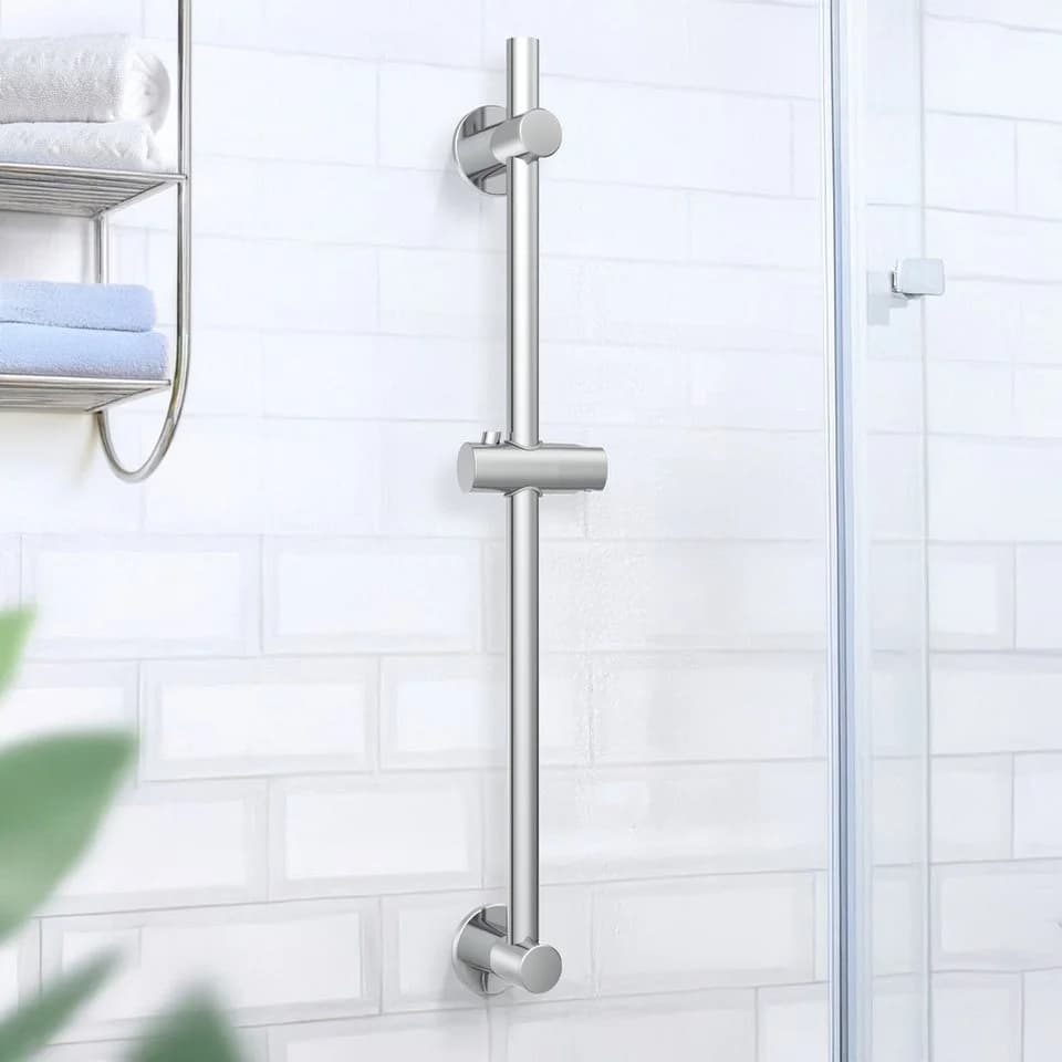 WENKO Duschstange Edelstahl 70 cm Chrom