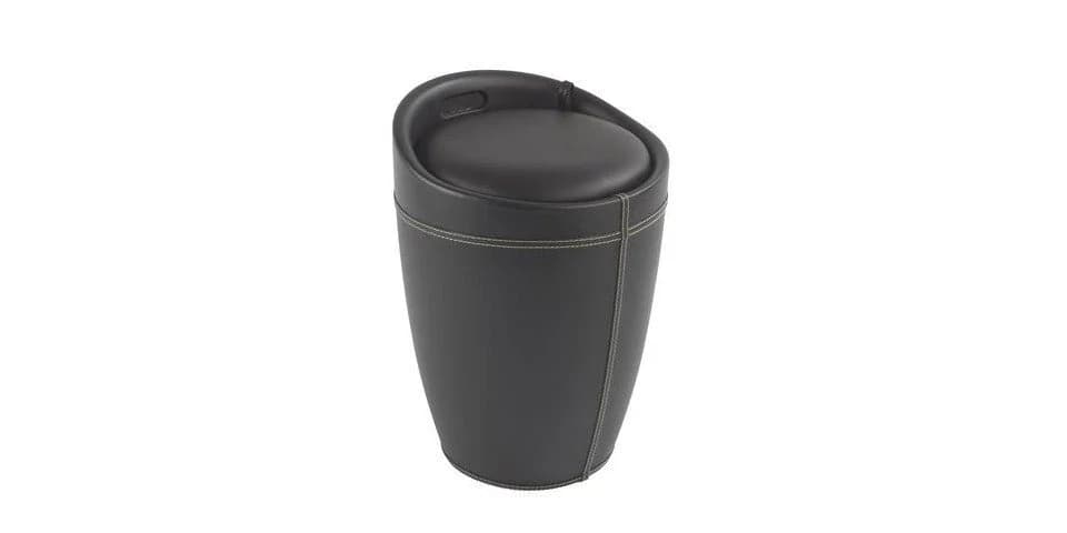 WENKO Wäschesammler Candy in Lederoptik 20 l Braun - Bild 2