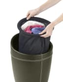 WENKO Wäschesammler Candy in Lederoptik 20 l Braun Bild 3