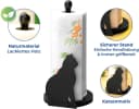 Maximex Küchenrollenhalter Katze Schwarz Holz Bild 3