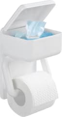 Maximex Toilettenpapierhalter 2 in 1 mit Ablage Weiß Bild 1