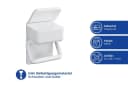 Maximex Toilettenpapierhalter 2 in 1 mit Ablage Weiß Bild 3