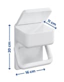 Maximex Toilettenpapierhalter 2 in 1 mit Ablage Weiß Bild 5