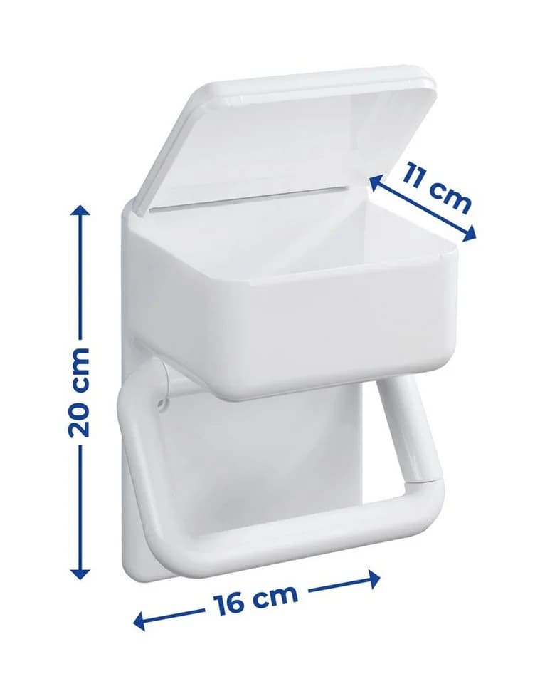 Maximex Toilettenpapierhalter 2 in 1 mit Ablage Weiß - Bild 5