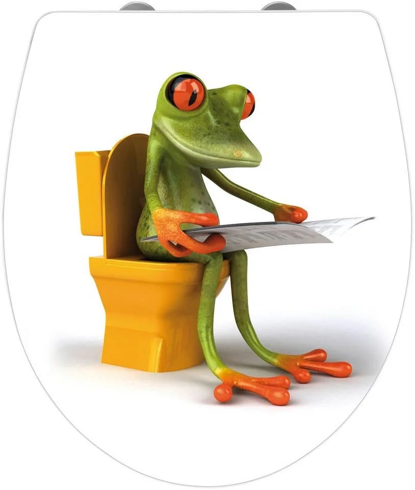 Wenko WC-Sitz Frog News Bunt Weiß Oval Mit SoftClose - Bild 2