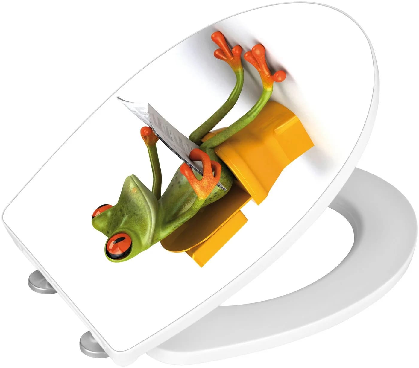Wenko WC-Sitz Frog News Bunt Weiß Oval Mit SoftClose - Bild 3