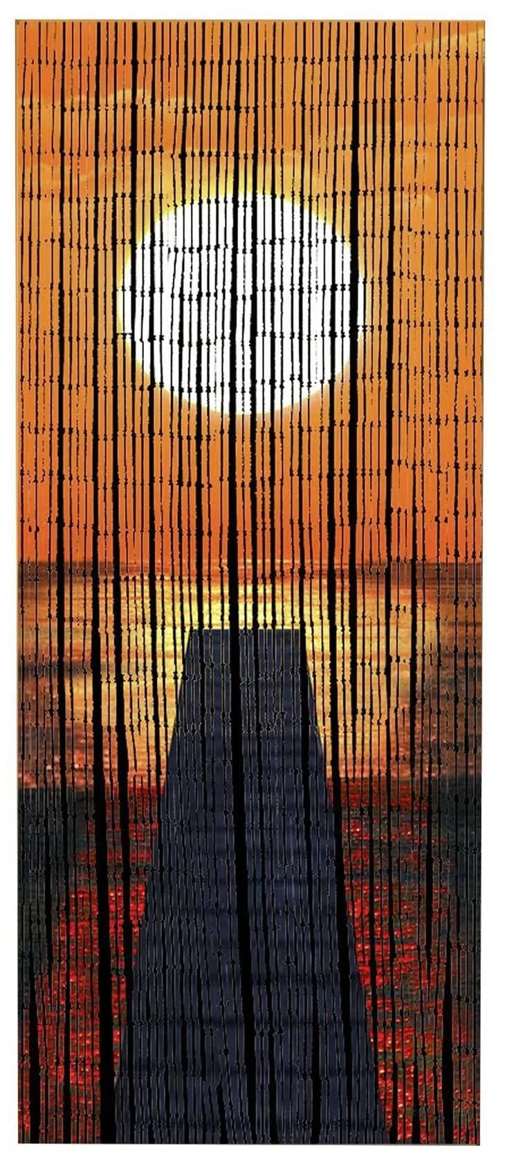 MAXIMEX Türvorhang Bambus Orange Sonnenuntergang - Bild 5