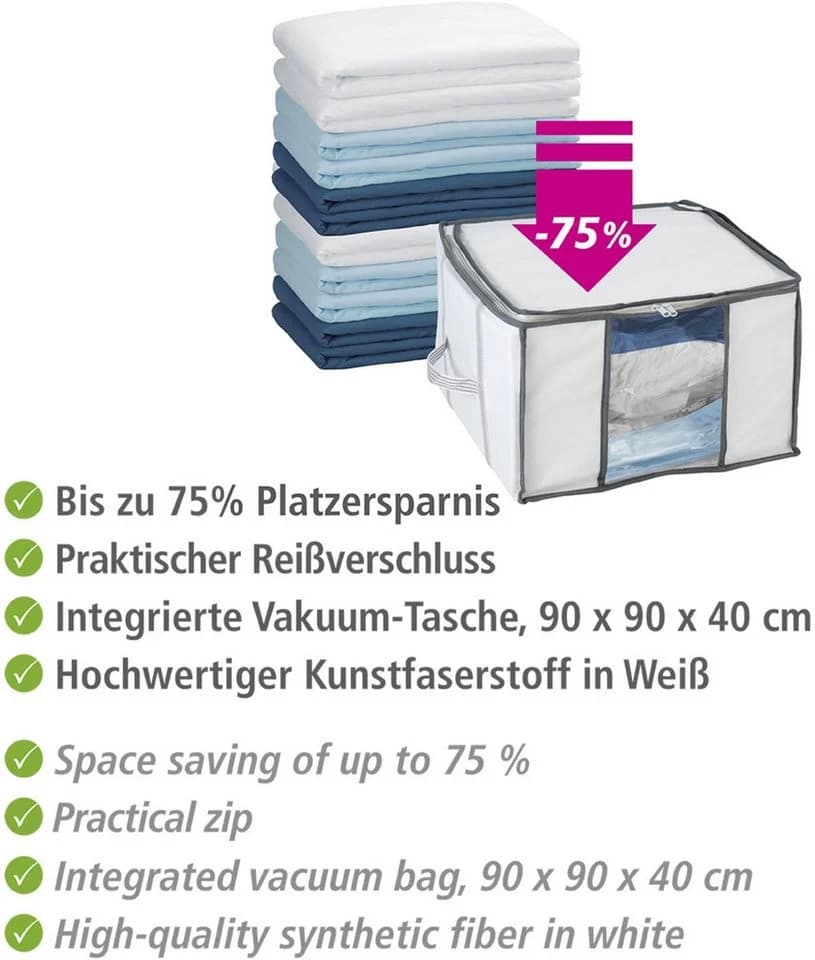 Wenko Vakuum Soft Box S Unterbettkommode Weiß Transparent - Bild 4