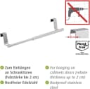 WENKO Teleskop Handtuchstange Tür Edelstahl Silber Bild 3