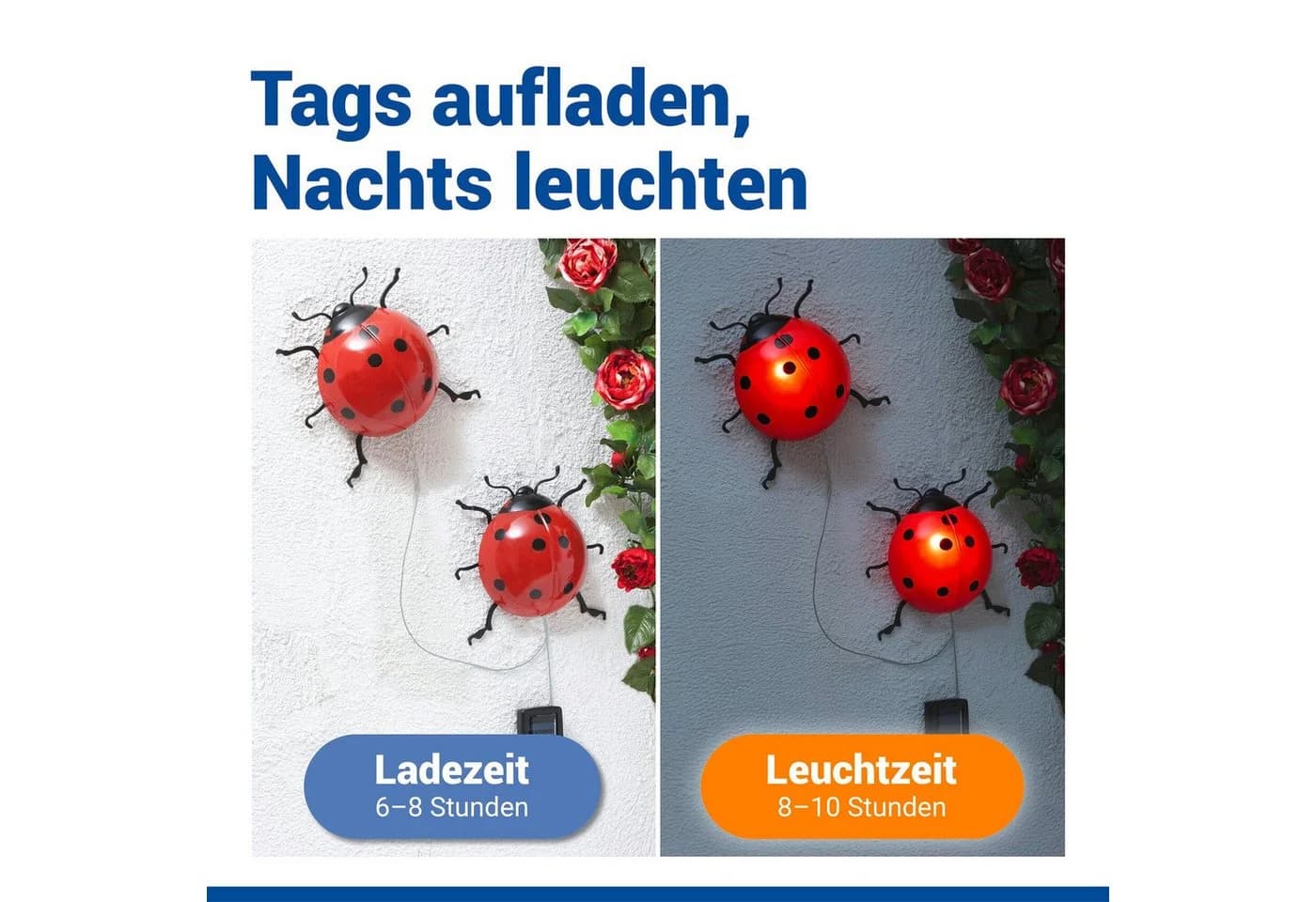 LED Gartenleuchte MAXIMEX Marienkäfer Solarleuchte Rot - Bild 4