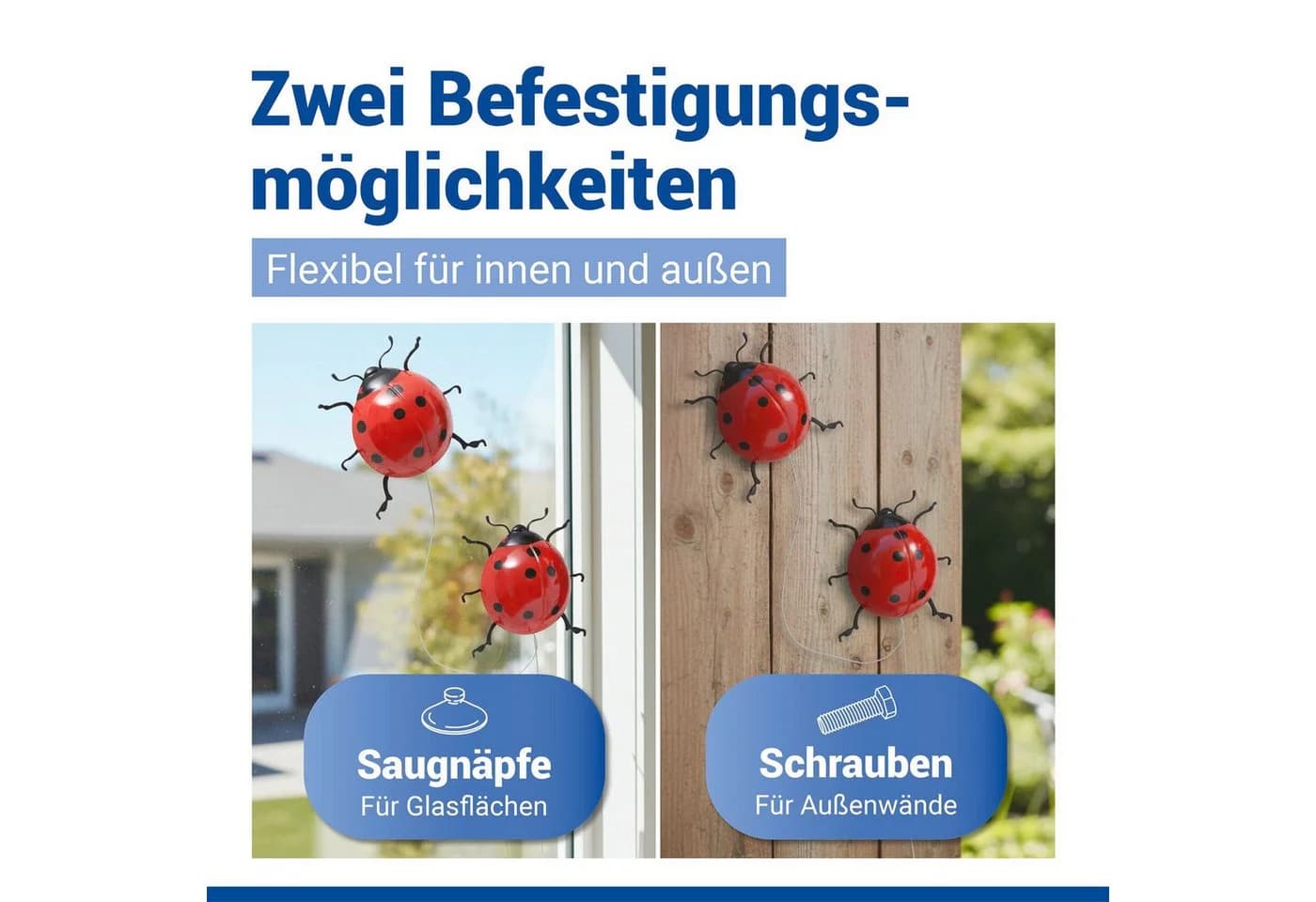 LED Gartenleuchte MAXIMEX Marienkäfer Solarleuchte Rot - Bild 5