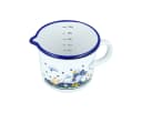 EUROHOME Milchtopf 1l Emaille Landhauslook Weiss mit Ausgießer Bild 3