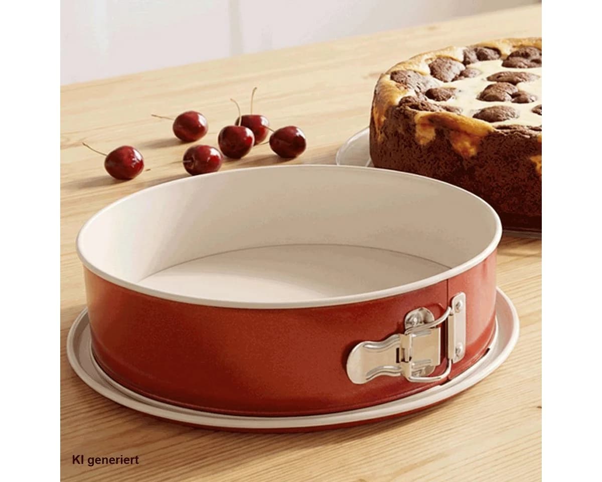 EUROHOME Springform Ø28 cm Antihaftbeschichtung rot-creme