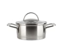 EUROHOME Kochtopf Edelstahl 16 cm mit Glasdeckel & Messskala Bild 2
