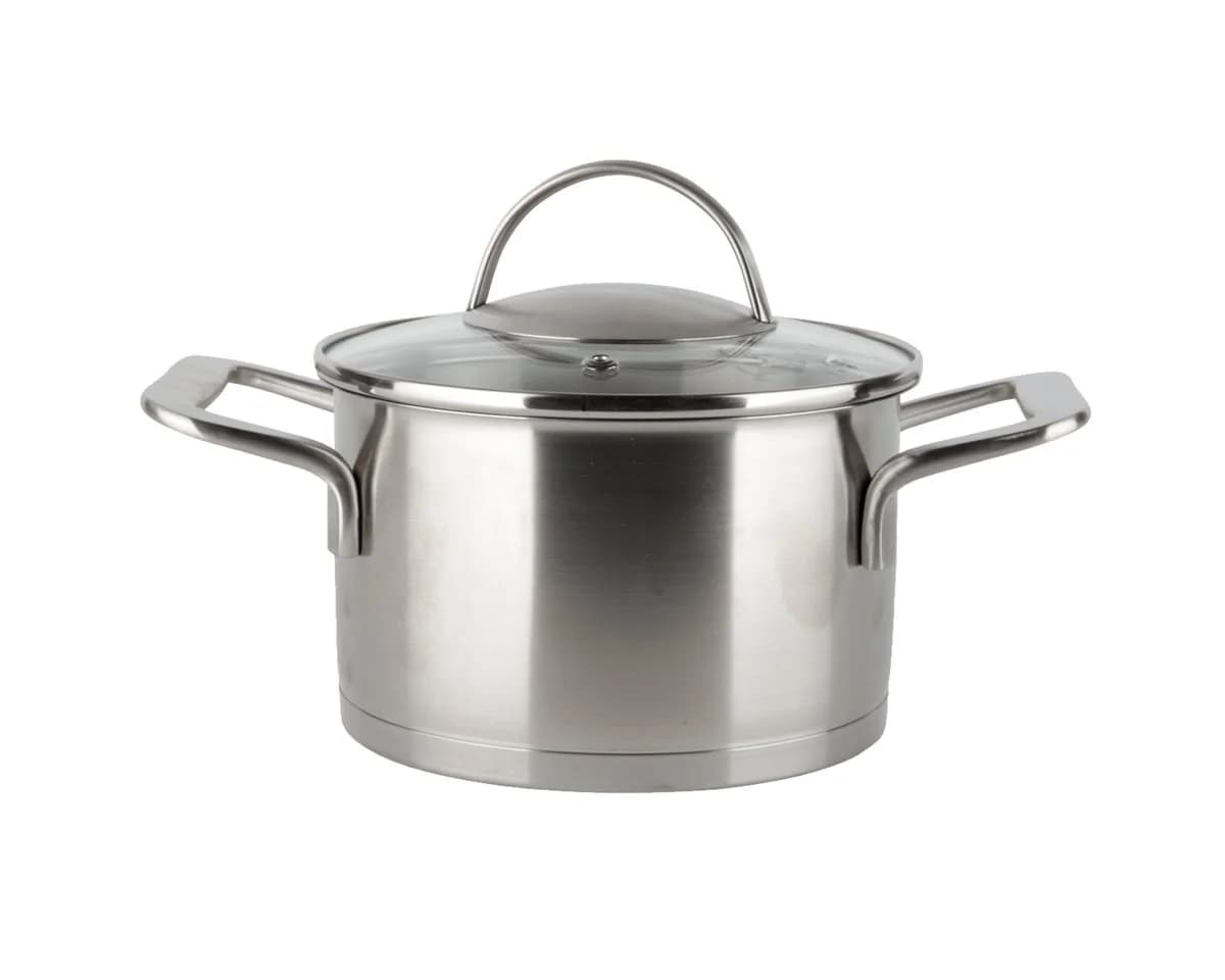 EUROHOME Fleischtopf Edelstahl 16 cm mit Glasdeckel - Bild 2