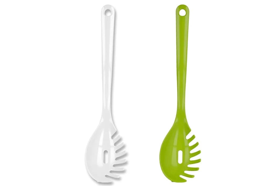 EUROHOME Nudellöffel 31cm Kunststoff Weiß/Apfelgrün