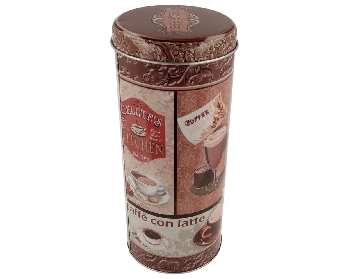 EUROHOME Kaffeepad-Dose Metall Ø7,6cm x h17,5cm - Bild 2