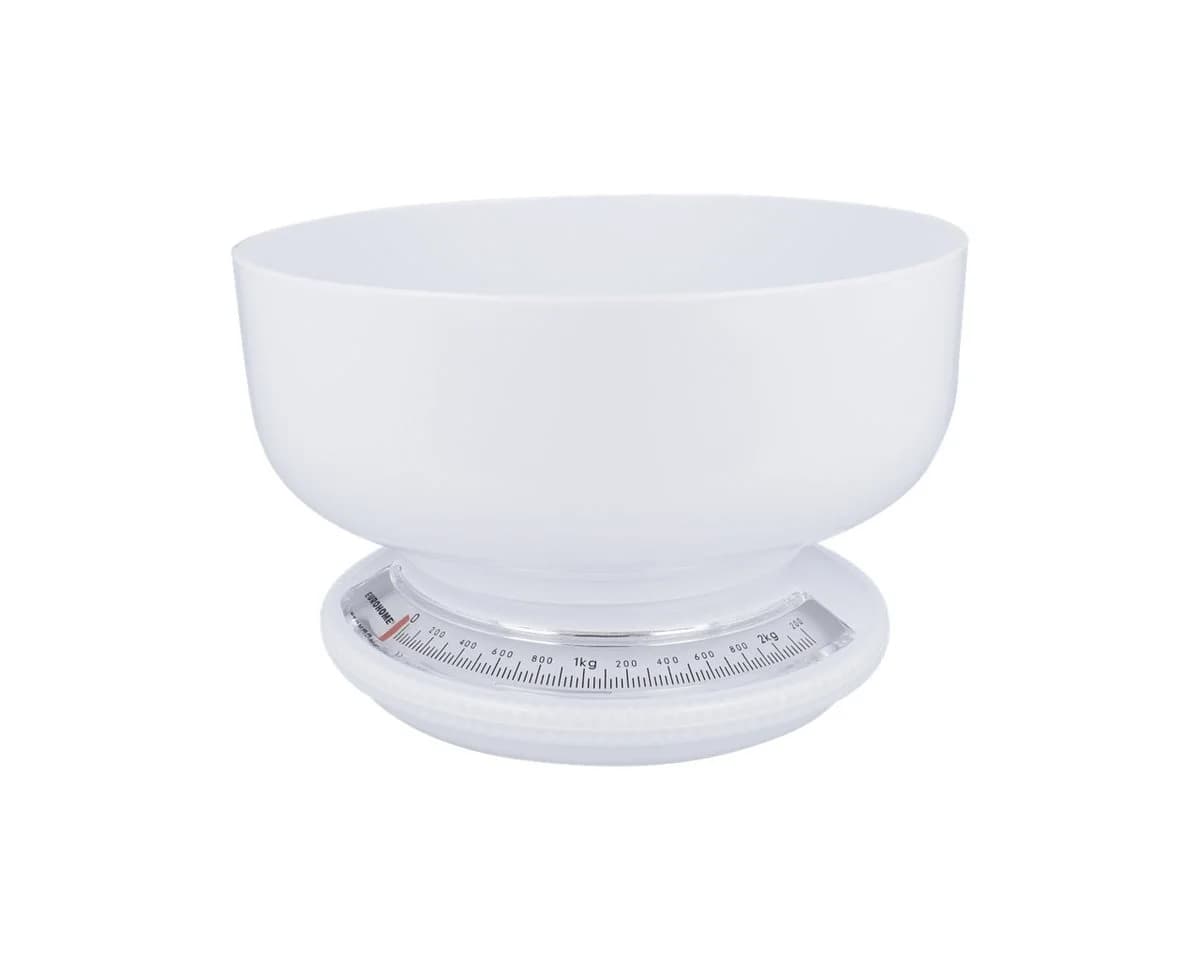 EUROHOME Küchenwaage 2kg Zuwiegewaage Weiss - Bild 2