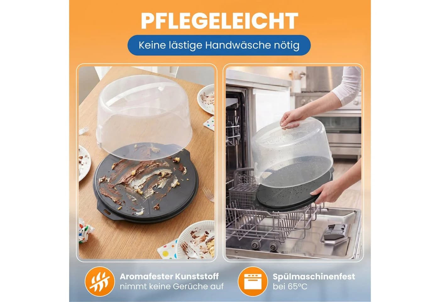 EUROHOME Tortenglocke mit Klickverschluss und Tragegriff - Bild 5