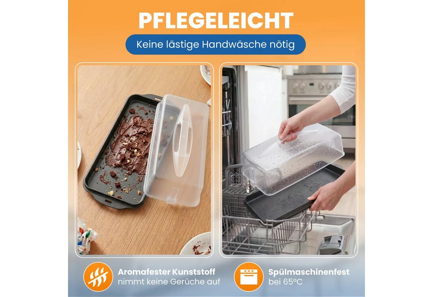 EUROHOME Kuchentransportbox mit Tragegriff und Haube - Bild 5