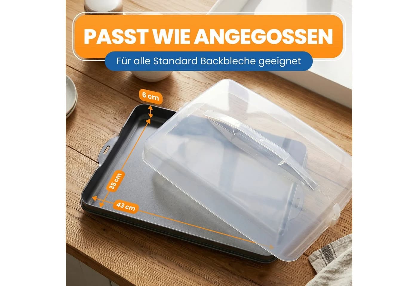 EUROHOME Kuchentransportbox mit Tragegriff und Haube - Bild 4